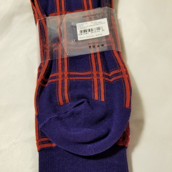 OZONE SOCKS New Mens Blue Red Check Fashion - Picture 6 of 6